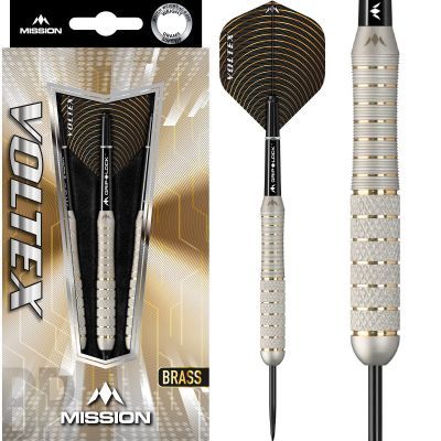Mission Voltex Silver Electo Knurled Brass Darts Steeldarts M1 23g Steeldarts