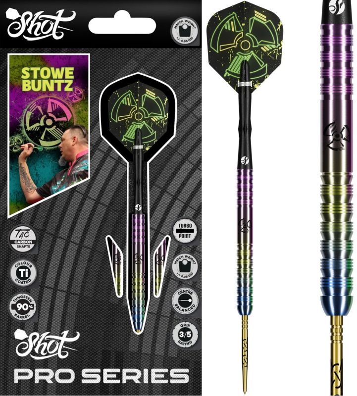 Shot! Pro Series Stowe Buntz 3.0 TP 90% Steeldart 23 Gramm Steeldarts
