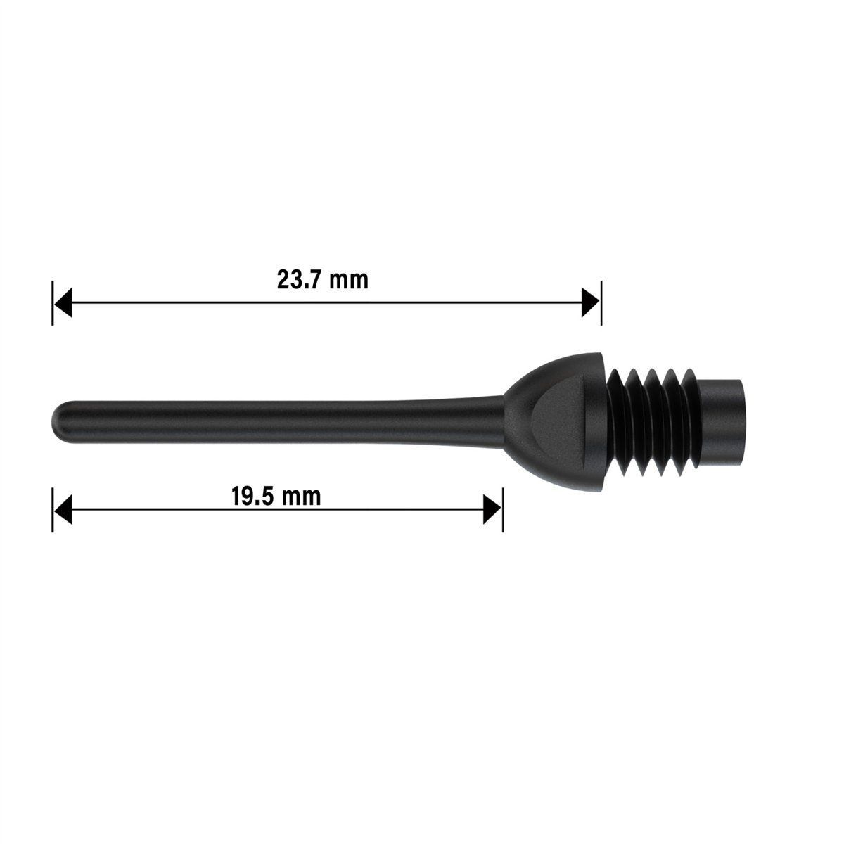 Pointes Soft Dart BULL'S Super Key Noires 8 mm 1/4 BSF Soft Dart Spitzen