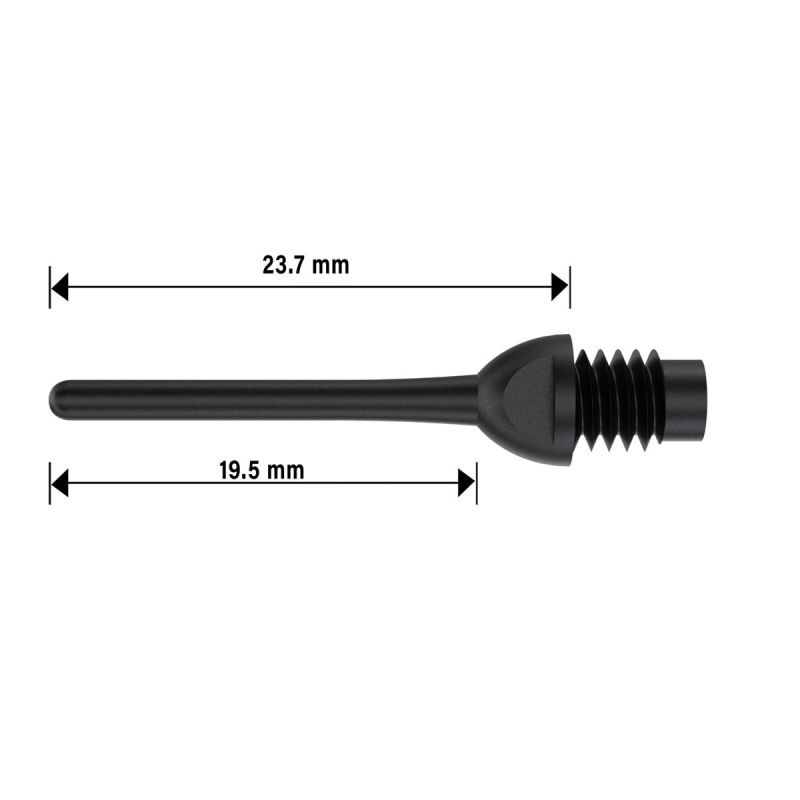 Bull's Superkey Tips schwarz 8mm BSF 1/4 Soft Dart Spitzen