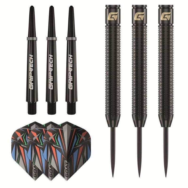GOAT Athlete Black Brass Steeldarts 13 Gram Steeldarts