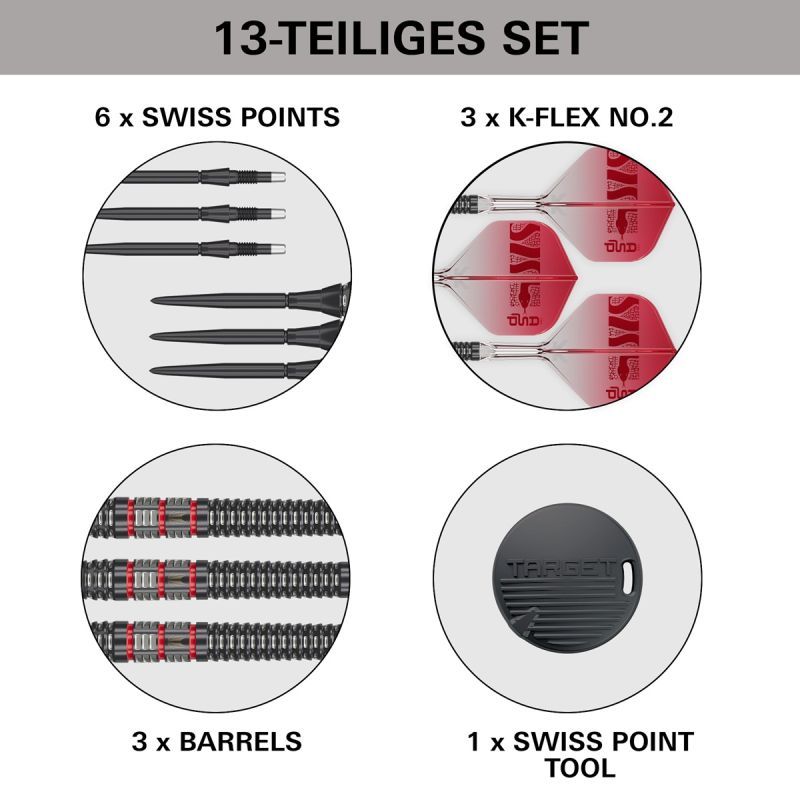Target Nathan Aspinall 95K Swiss Point 95% Steeldarts 22/24/26 Gram Steeldarts