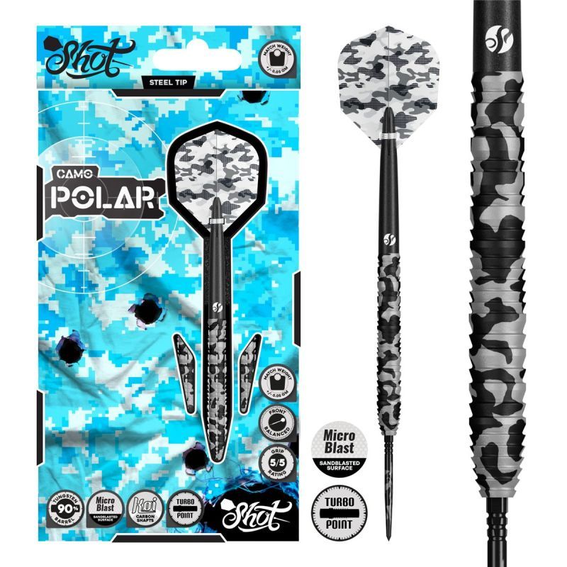 Shot! Camo Polar TP 90% Steeldart 23/24/25 Gramm Steeldarts
