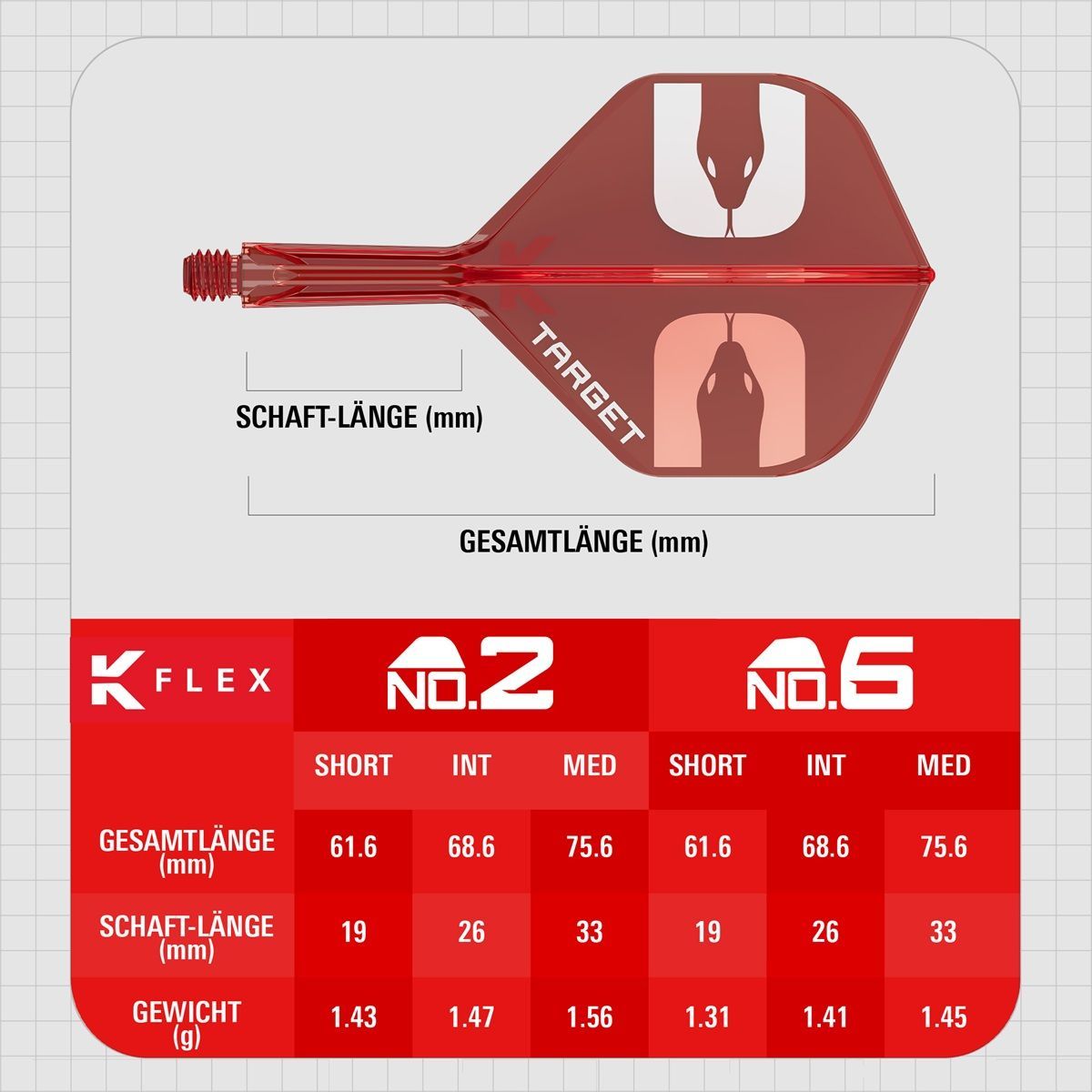 Target K-Flex Nathan Aspinall Shaft/Flight System Standart No2 Shafts