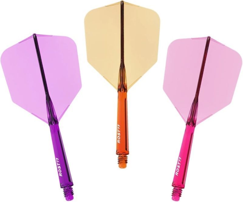 Cuesoul aletta per freccette/Asta ROST 77 Trasparente Orange/Purple/Red Big Wing Flights