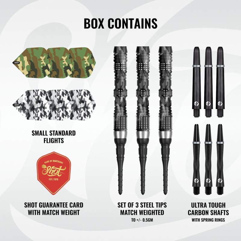 Shot! Camo Longshot 95% Softdarts 20 Gram Softdarts