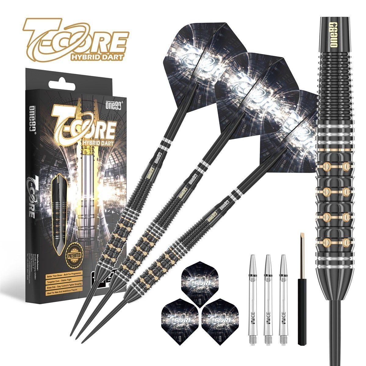 ONE80 T-Core TC1 Steeldarts 22 Gramm Steeldarts