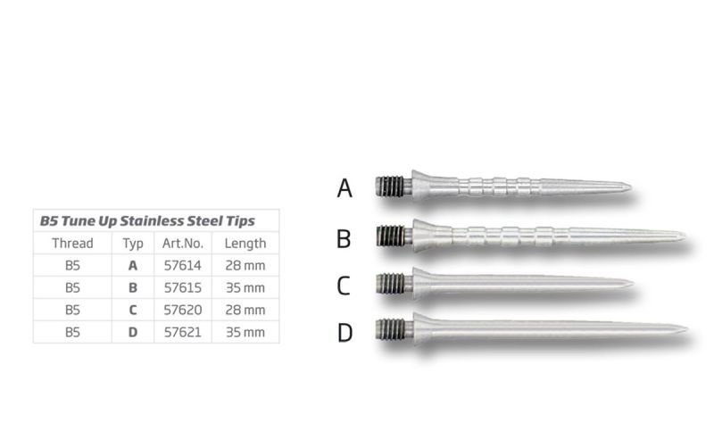 BULL'S Steeltips No.5 Thread B5 for Stingray 35mm or 28 mm Wechselspitzen