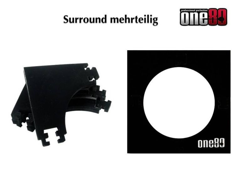 Surround carré 4 pièces pour cible Noir – 70 cm Wandschutz