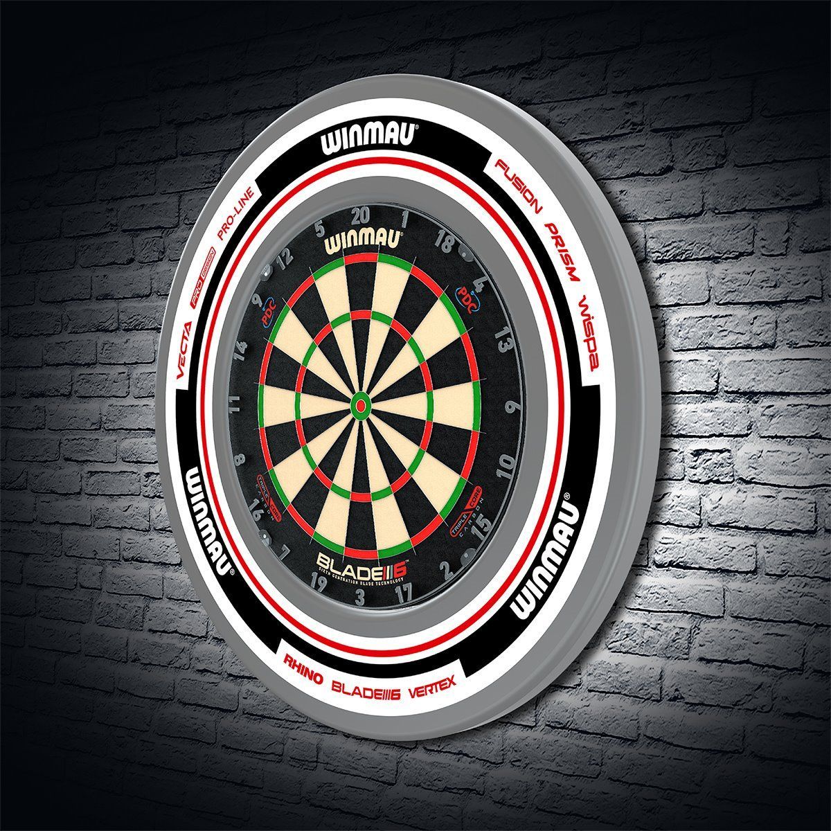 Winmau Advance Bianco/Rosso Surround per bersaglio / Anello di protezione Auffangring