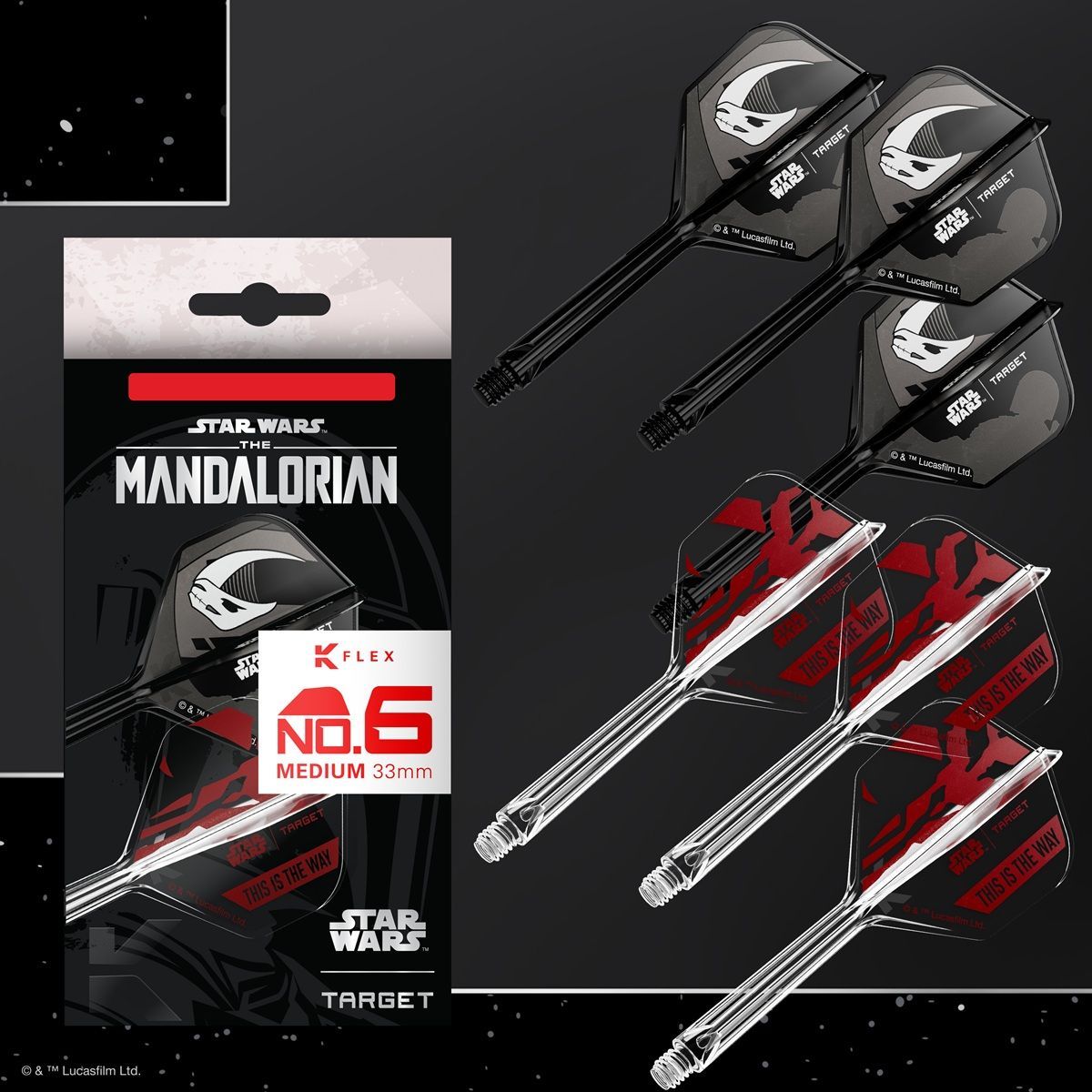 Target K-Flex Star Wars Mandalorian Shaft/Flight System Gift Set Shape No6 Shafts