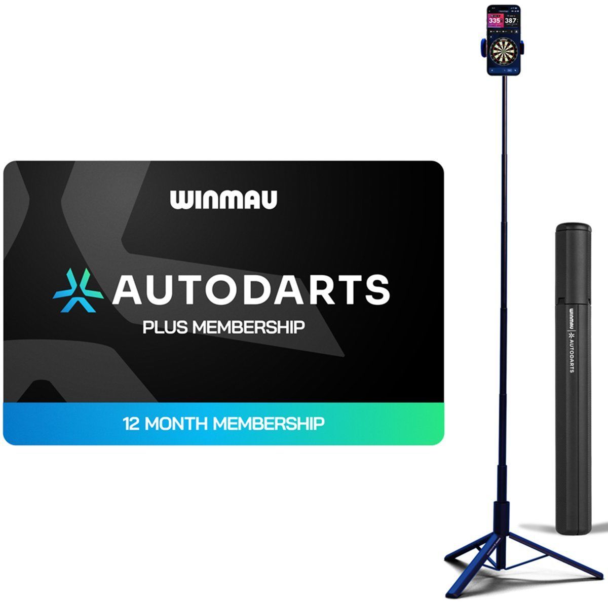 Winmau Autodarts Lens Bundle Stativ und 1-Jahres-Abonnement Zubehör für Autodarts