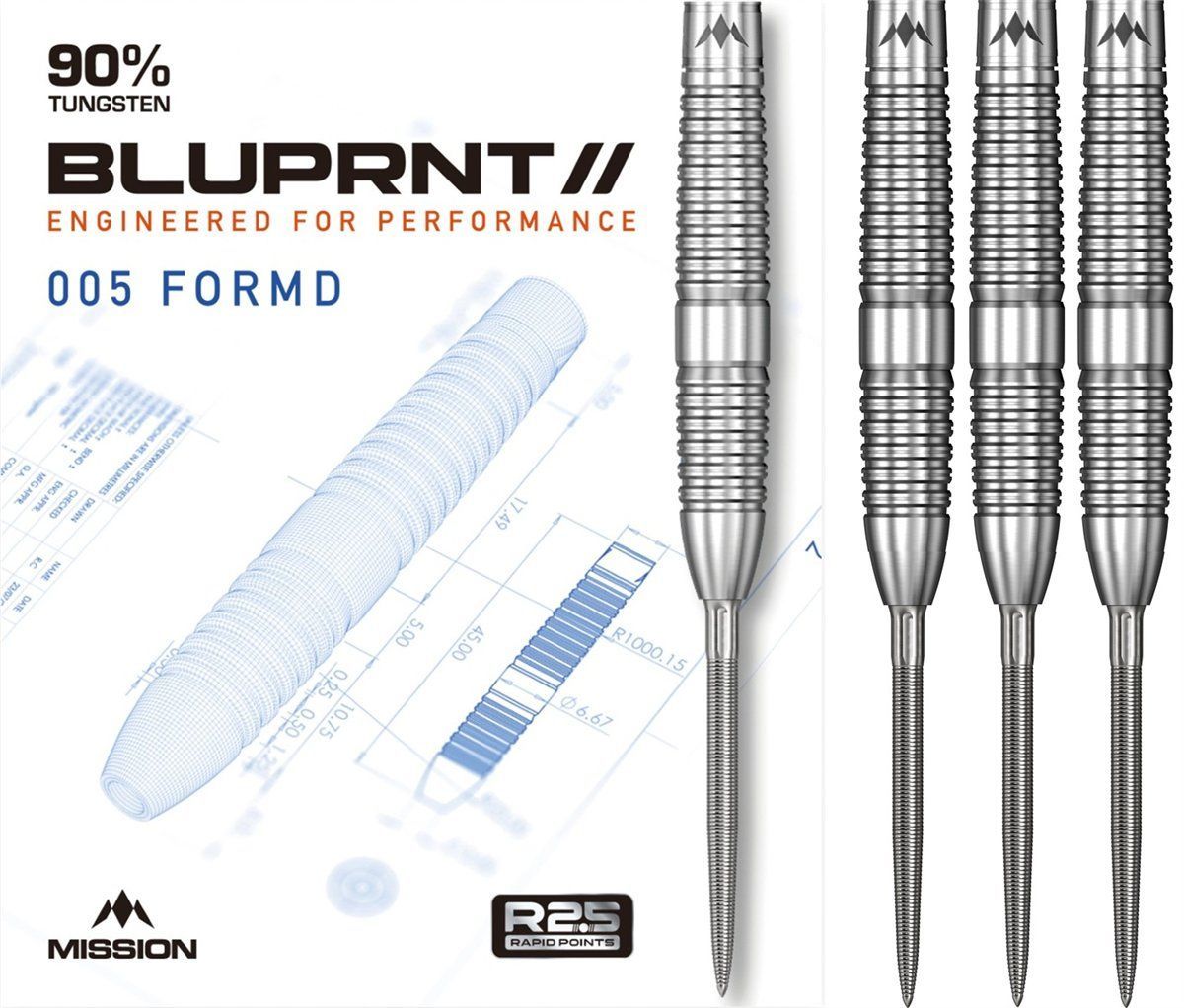 Mission BLUPRNT FORMD R2.5 RP 90% Steeldarts 23/25 Gramm Steeldarts