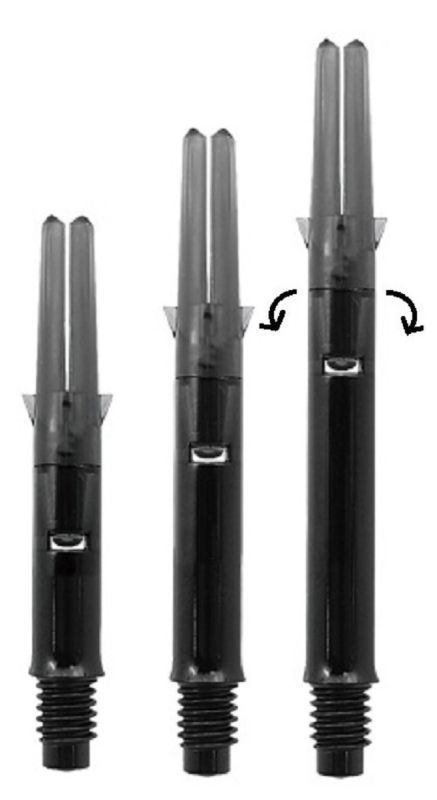L-Style Dart Schafts Silent Straight Spinners Spin-Effekt Shafts