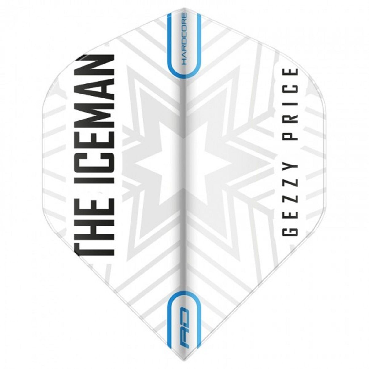 Reddragon Hardcore Gerwyn Price "Iceman" Dart Flights 2020 Schneeflocke Weiß/Grau Flights