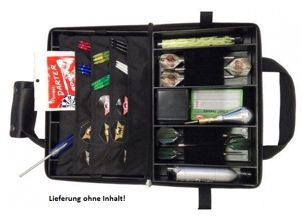 Bull's Ubertas XL Case Carbon Schwarz für bis zu 8 Dartsets Dart Tasche