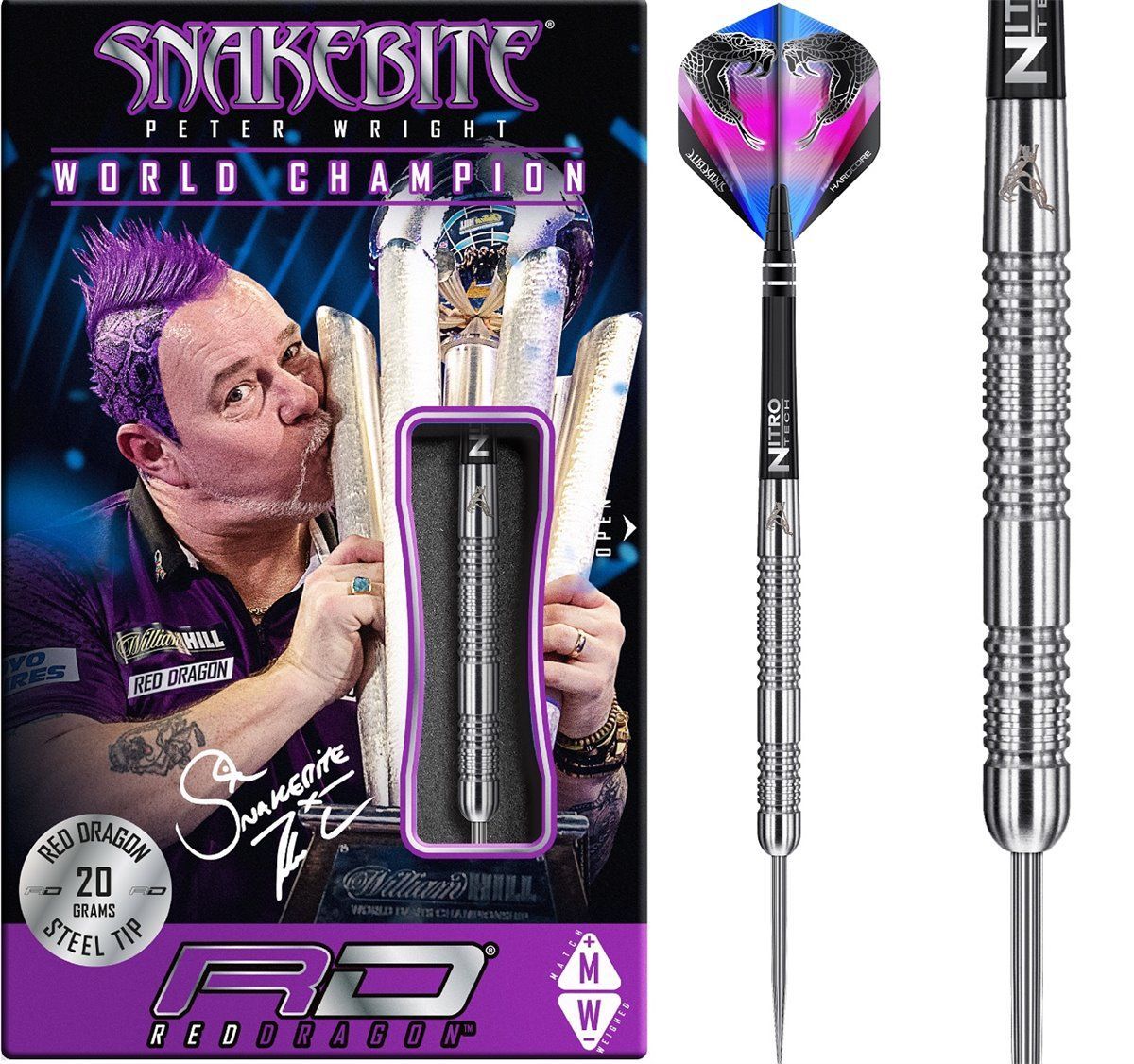 Reddragon Peter Wright Snakebite Euro 11 Steeldarts 20/24 Gramm Steeldarts