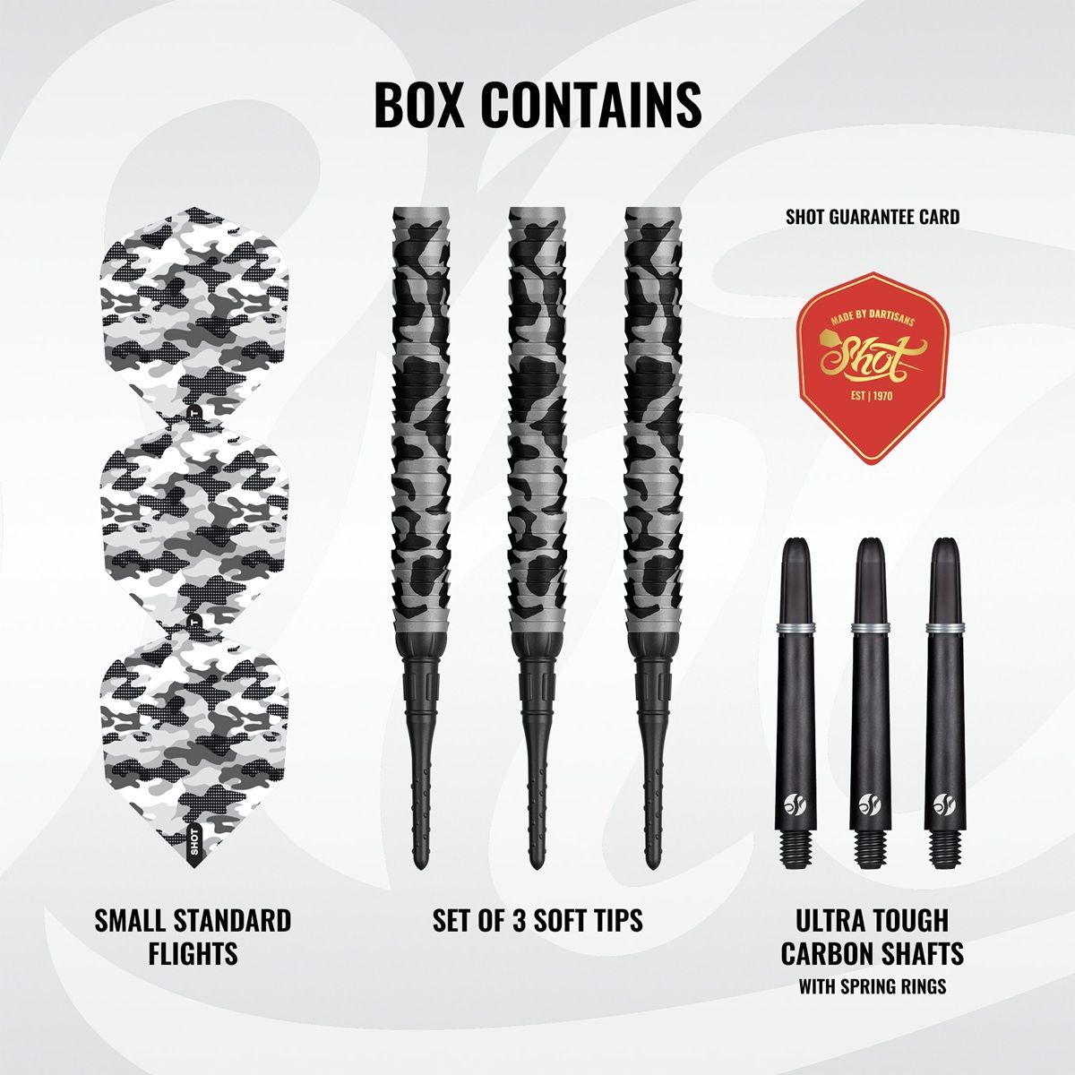 Shot! Camo Polar 90% Softdarts 20 Gram Softdarts