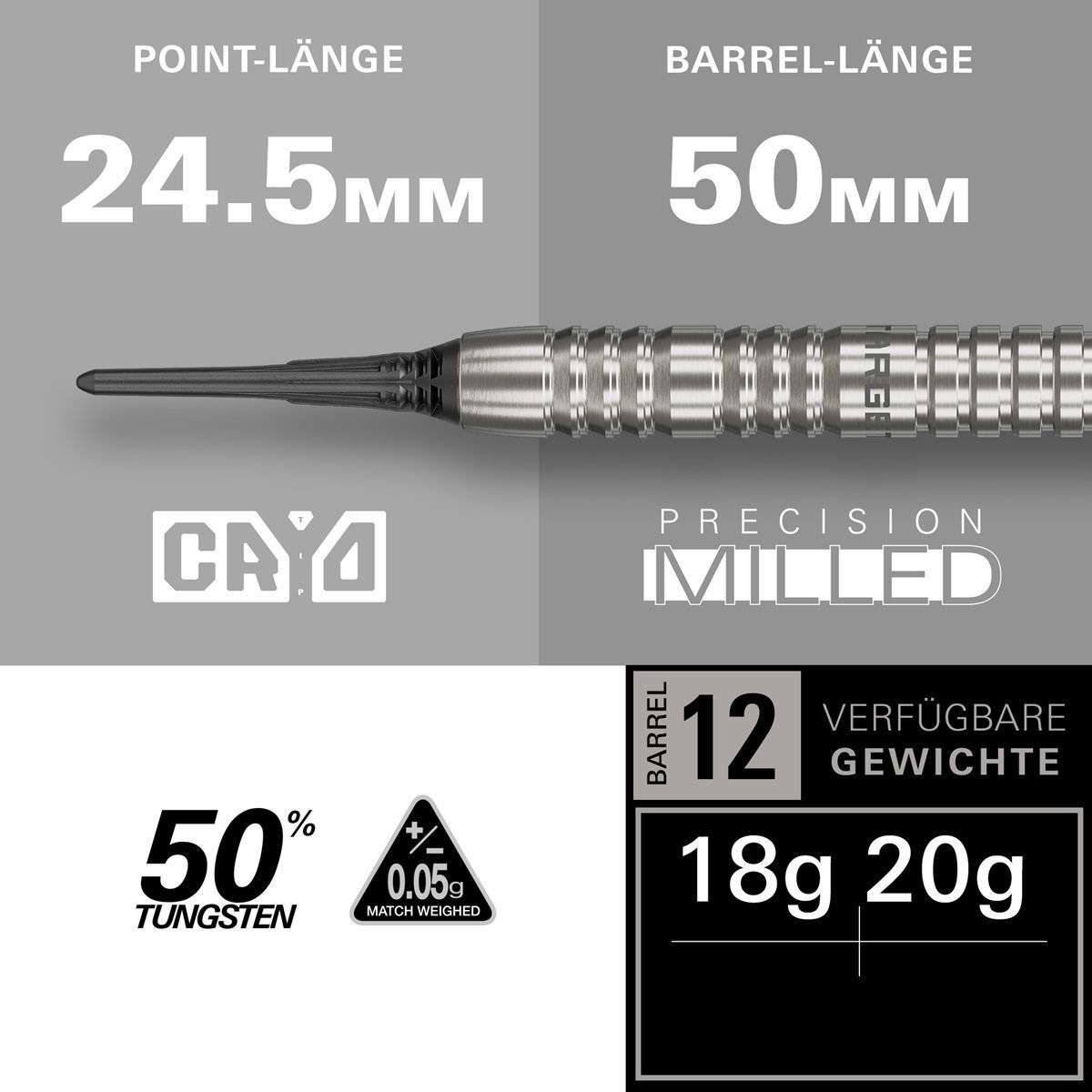 Target Group 12 50% Softdarts 18/20 Gram Softdarts