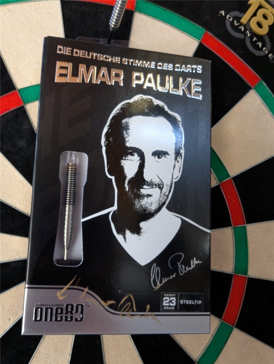 ONE80 Elmar Paulke Signature Dart Freccette Steel Tips 23g Steeldarts