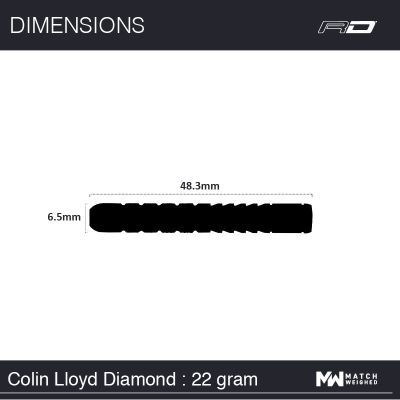 RedDragon Colin Lloyd Element Diamond Coating 22 Gramm Steel Darts 90% Tungsten Steeldarts