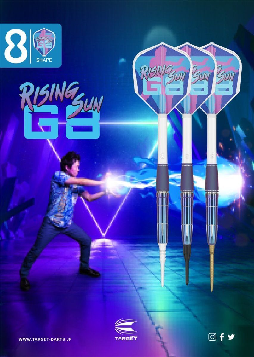 Target Haruki Muramatsu Rising Sun G8 90% 2BA Le mie freccette elettroniche Soft Tip 20 Grammi Softdarts