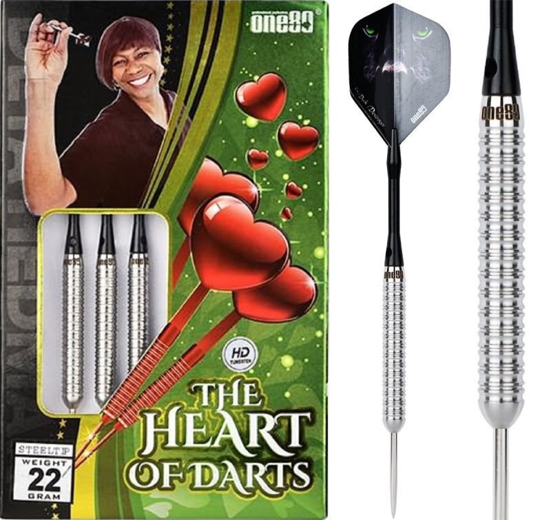 One80 Deta Hedman HD Steel Dart Pfeile 22 Gramm Steeldarts