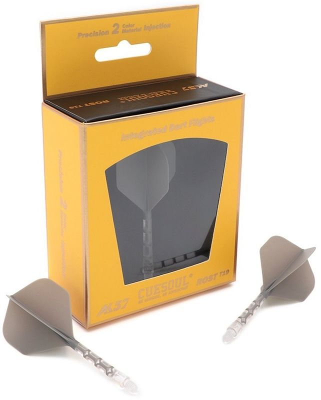 Cuesoul aletta per freccette/Asta ROST T19 Aletta Grigio Big Wing Flights