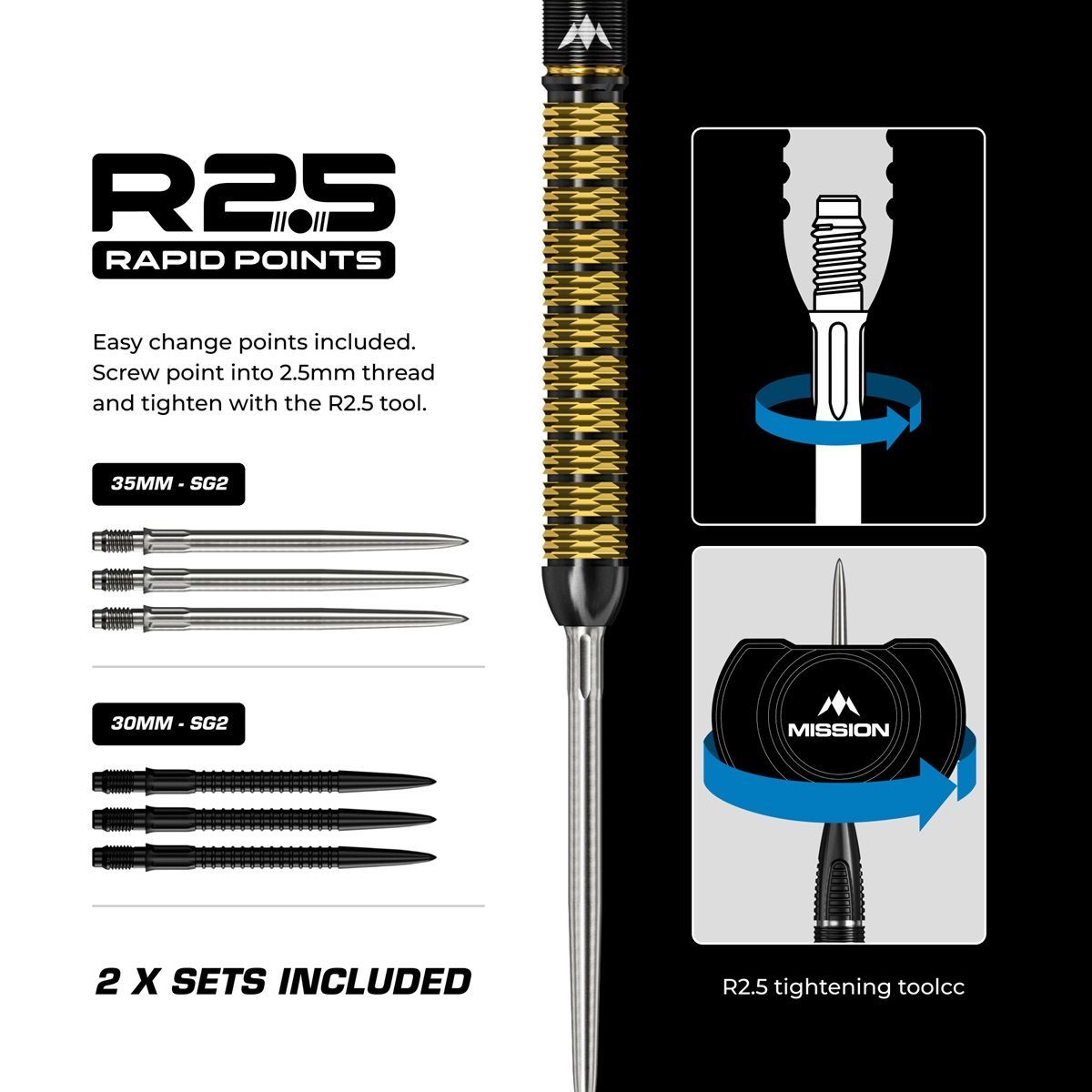 Mission Divine Darts Jake Kenyon RP 95% Steeldarts 24 Gram Steeldarts