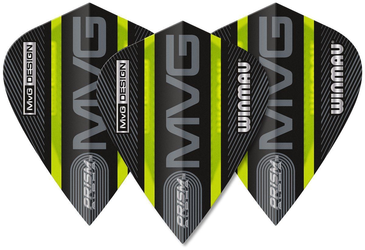 Winmau Prism Alpha extra spesse MvG Michael van Gerwen 2024 aletta per freccette Kite Flights