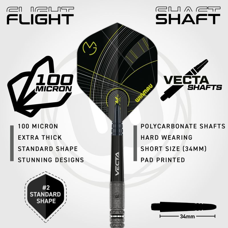 Winmau Michael van Gerwen MVG Signature Edition 90% Softdarts 20 Gram Softdarts