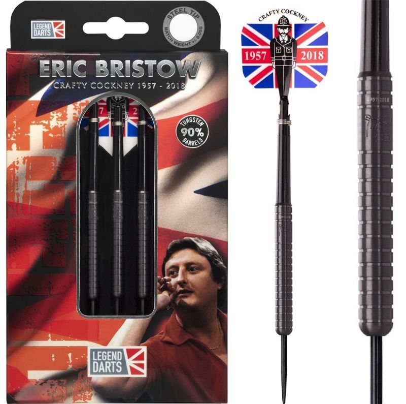 Erich Bristow Crafty Cockney Black Ringed Steeldarts 22/24/26 Gramm Steeldarts