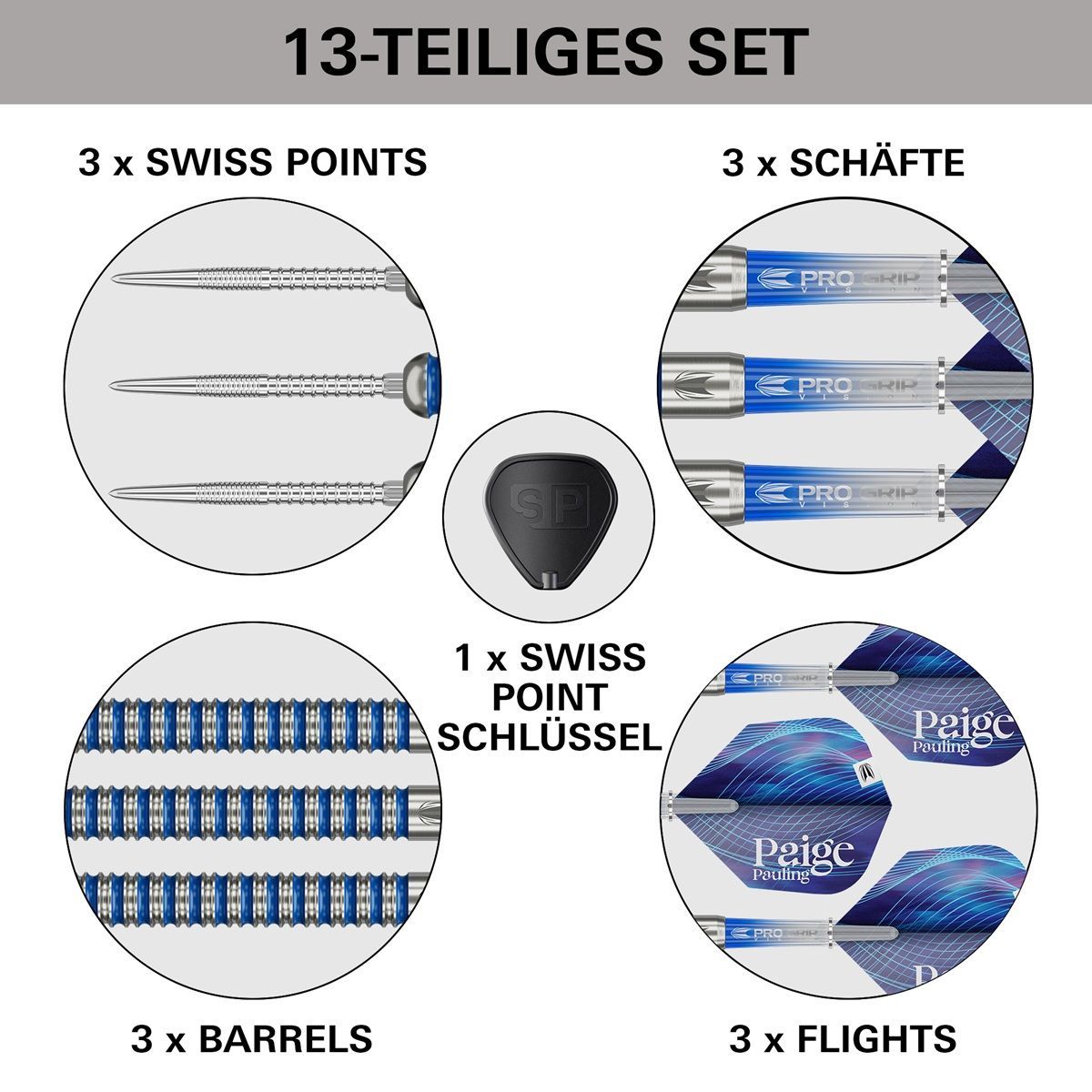 Target Paige Pauling SP 90% Freccette Steel Tip 22 Grammi Steeldarts