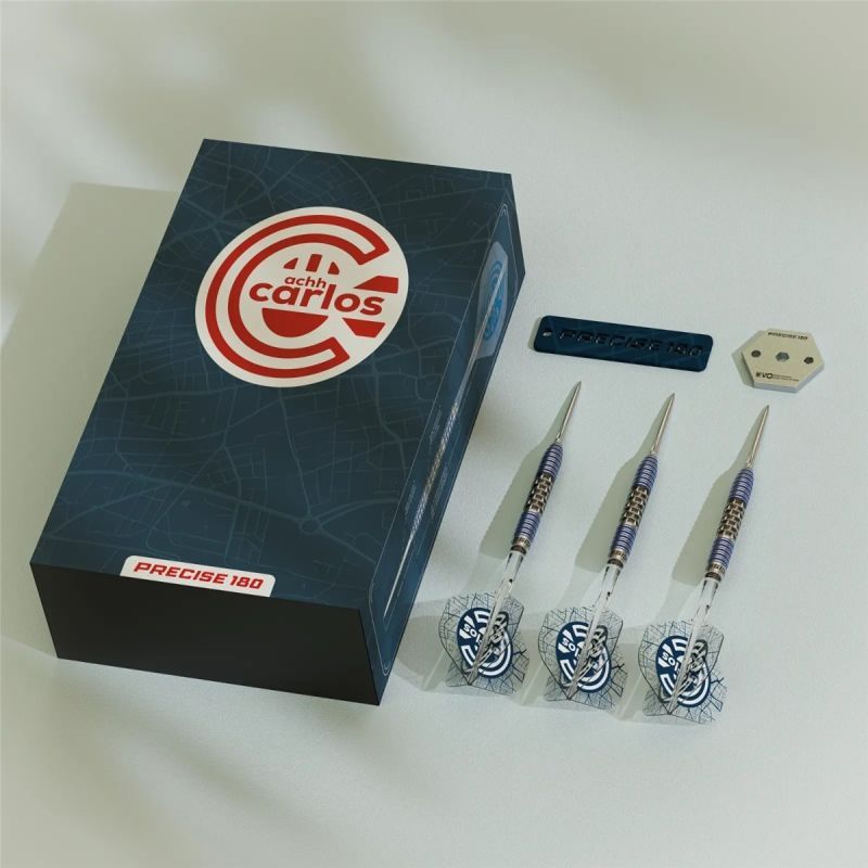 Precise180 Ach Carlos 90% Steeldarts SUP Flights 21/23/25 Gram Steeldarts