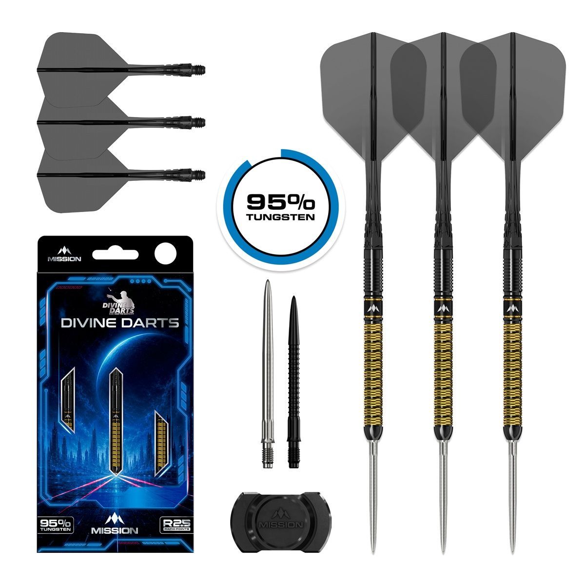 Mission Divine Darts Jake Kenyon RP 95% Steeldarts 24 Gram Steeldarts