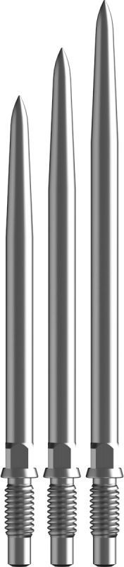 Bull´s CP Points Smooth Silber Steel Point 32/36/40 mm Wechselspitzen