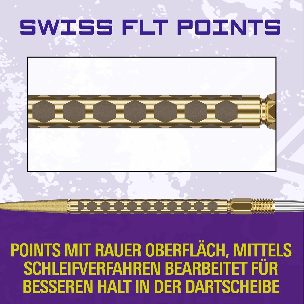 Target Swiss Point FLT 30/35/42 mm Gold/Schwarz/Silber Wechselspitzen