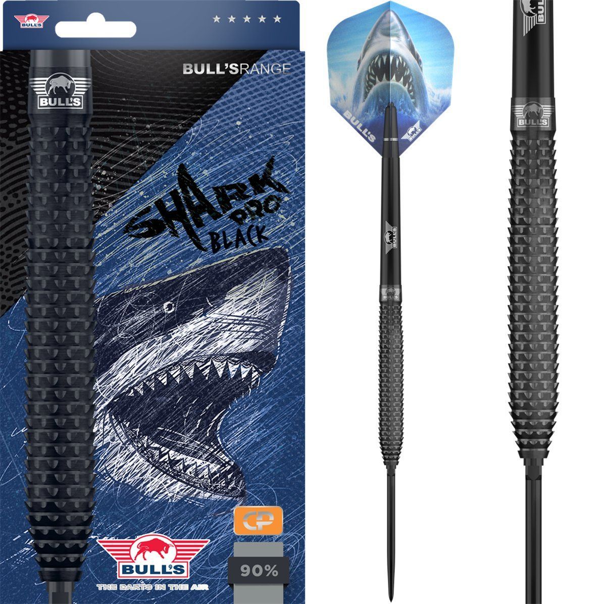 Bull´s Shark Pro Black CP 90% Steeldarts 22/23/24/25 Gramm Steeldarts