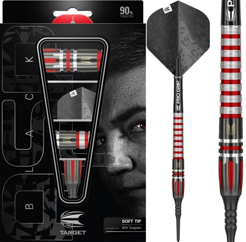 Target Nathan Aspinall ASP Black 18 Gram 90% Tungsten Softdarts Pro-Player 90% Softdarts