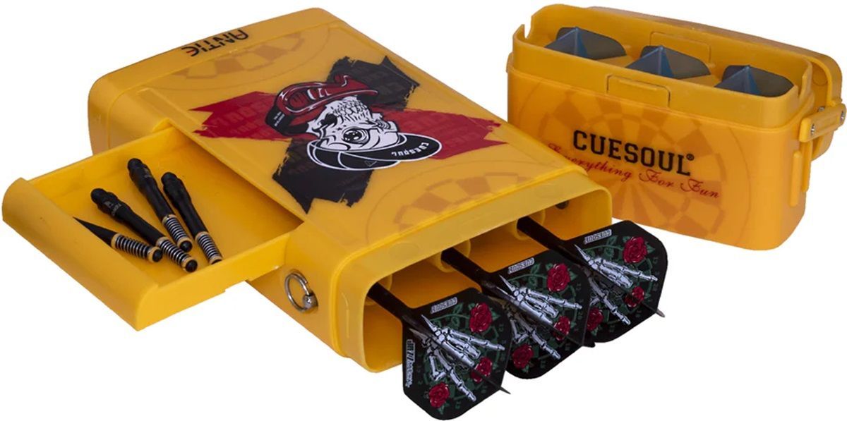 Cuesoul Antie Hard Dart Case Skull with Straw Dart Tasche