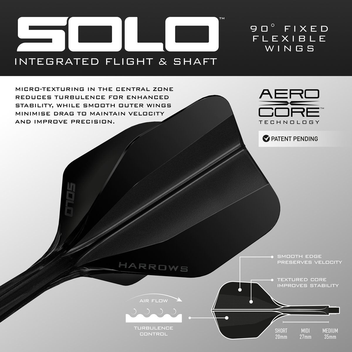Harrows Solo 6 Shaft/Flight System Shape Shafts