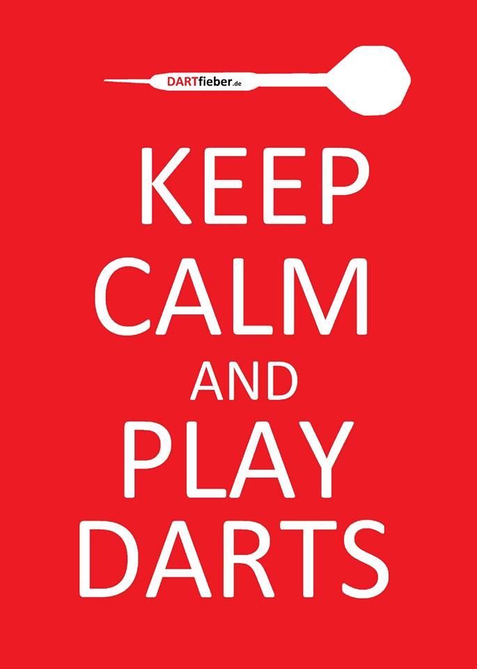 Keep Calm and Play Darts Postkarte Fanshop