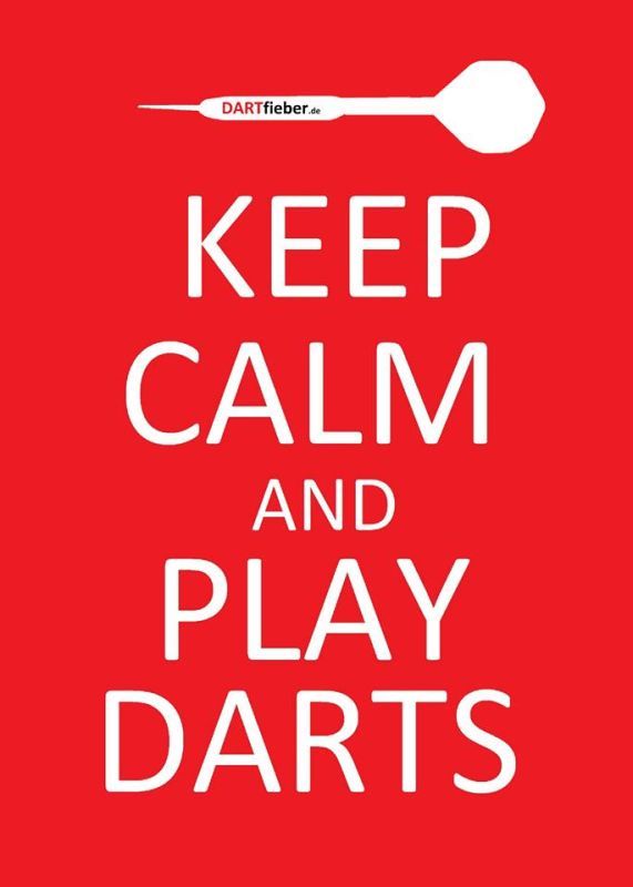 Keep Calm and Play Darts Postkarte Fanshop