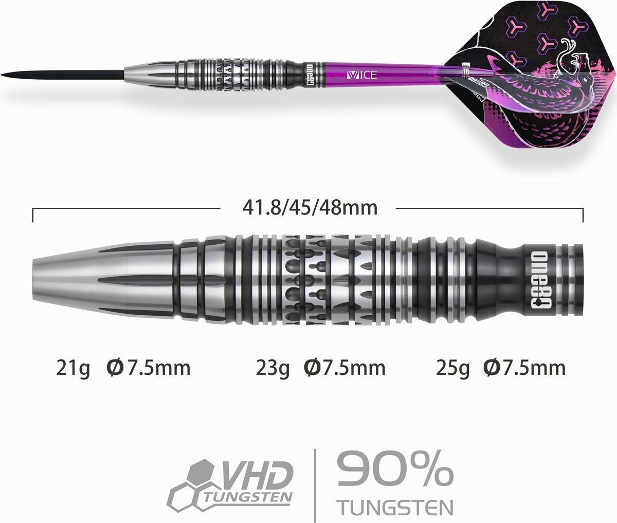 ONE80 Jelle Klaasen V3 90% Steeldarts 23 Gram Steeldarts