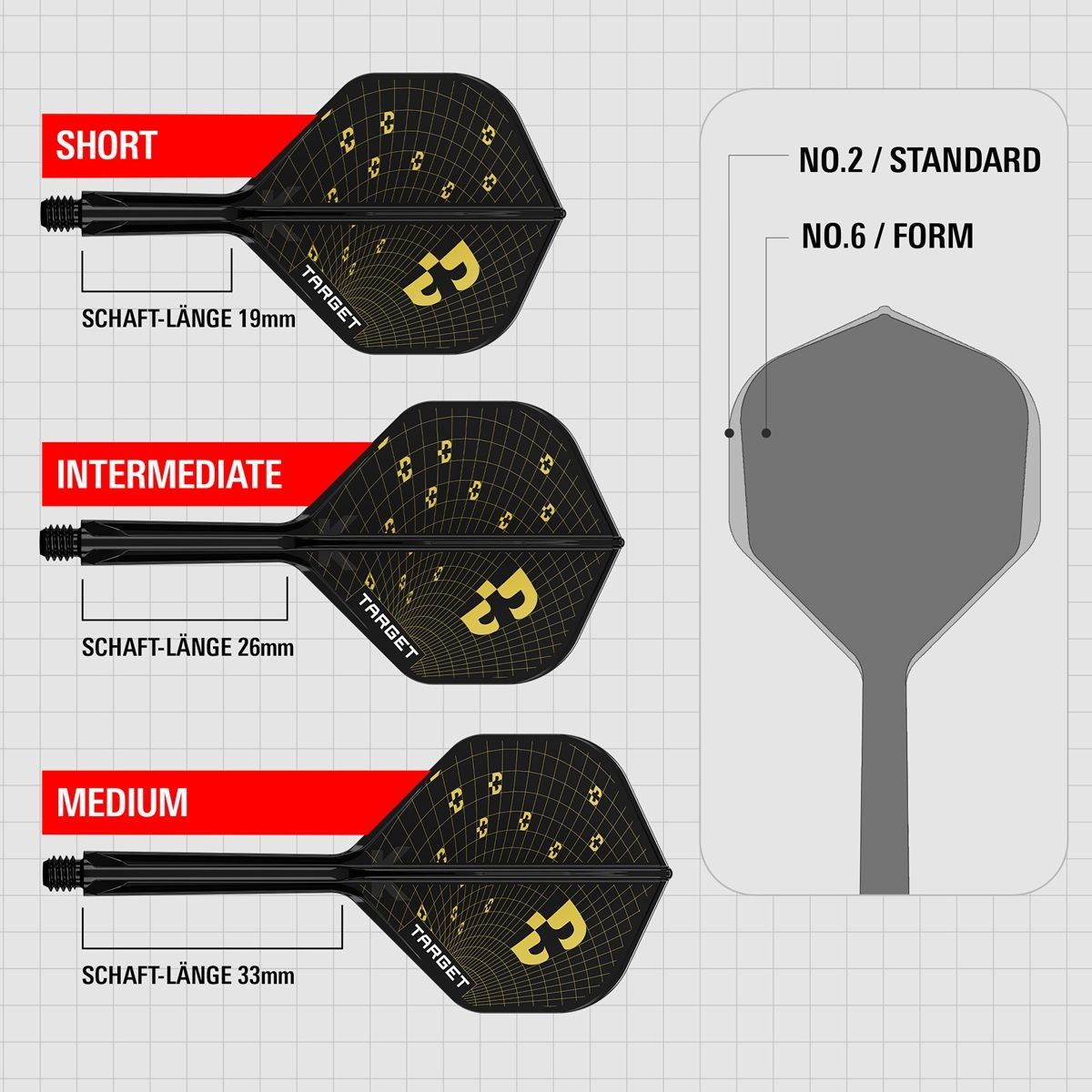 Target K-Flex Bolide Shaft/Flight System Standart No2 Shafts