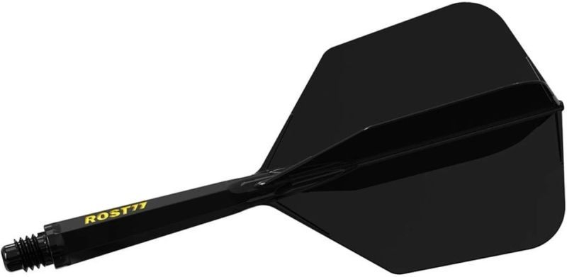 Cuesoul aletta per freccette/Asta ROST 77 Solid Black Big Wing Flights
