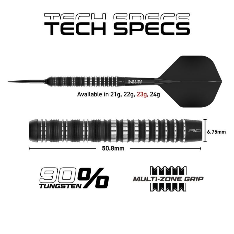 Reddragon Sable Parallel Switch Point 90% Steeldarts 21/22/23/24 Gramm Steeldarts
