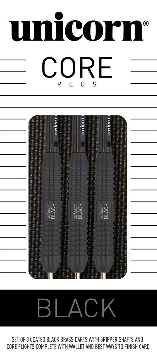 Unicorn Core Black Brass Steel 26g Steeldarts