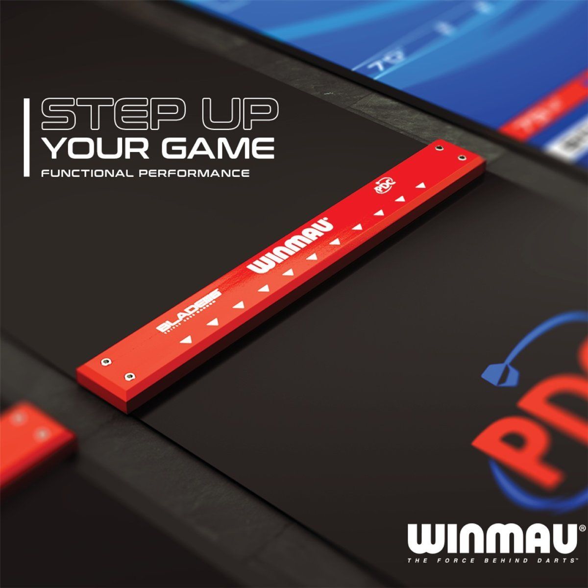 Winmau Dartmatte Teppich Pro-Zone Precision PVC mit Oche Dart Schutzmatte