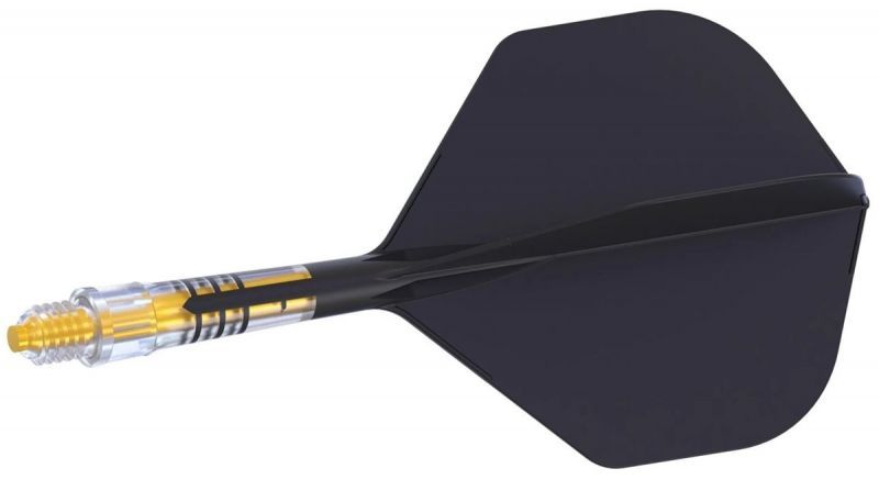 Cuesoul aletta per freccette/Asta ROST T19 Carbon Asta Nero/Giallo Small Standard Flights